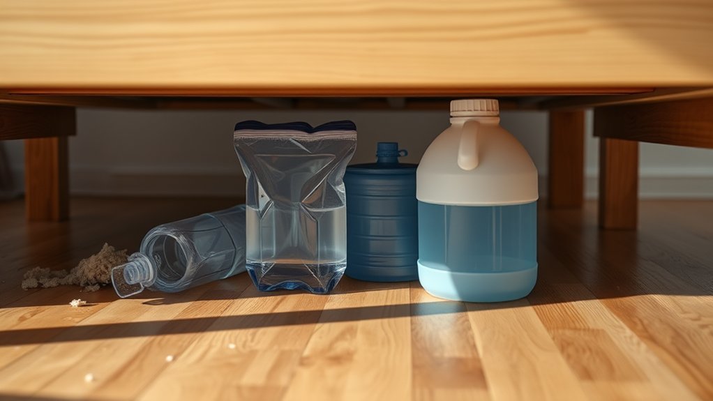 discreet under bed water storage