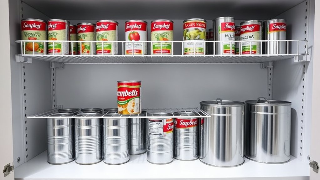 tailored storage for cans