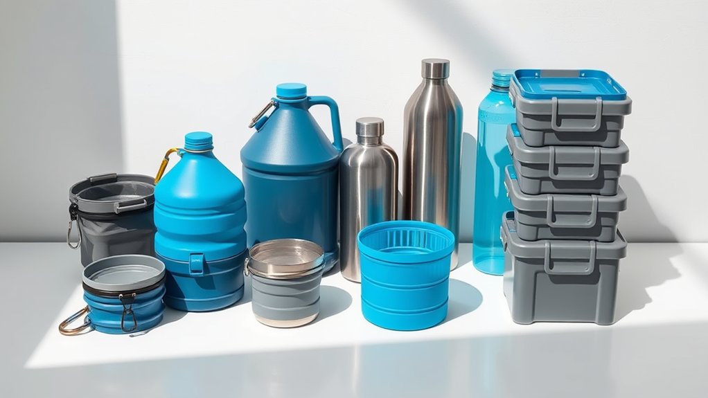 versatile collapsible water containers